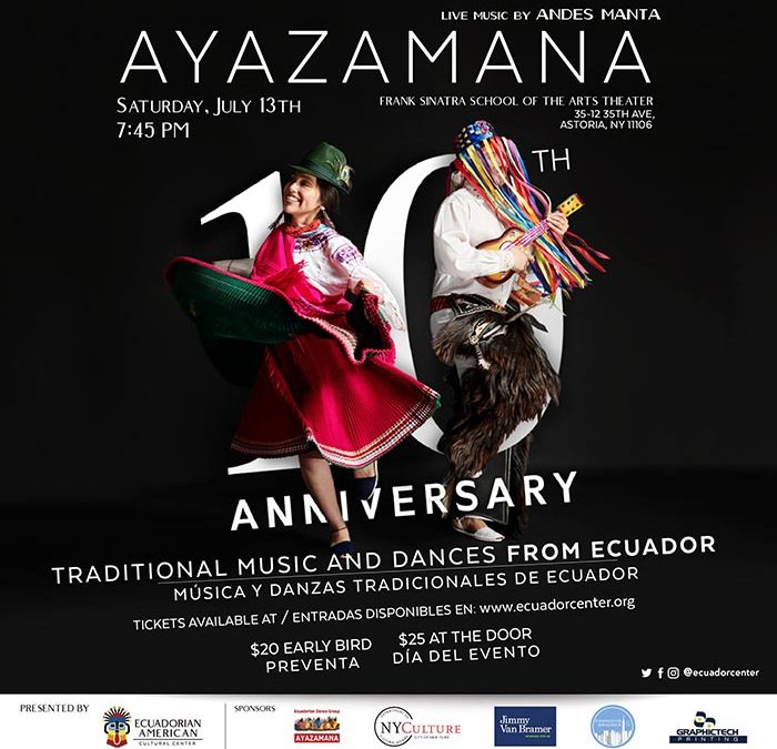 Ayazamana celebra tradiciones de Ecuador es sábado 13 de julio