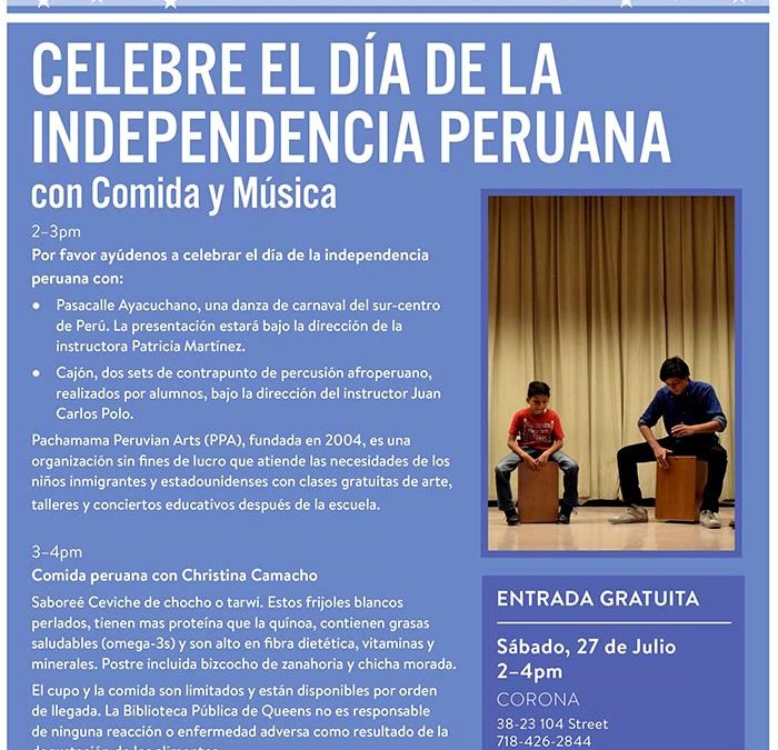 Celebre la Independencia de Perú el sábado 27 de julio